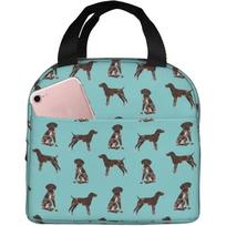 German Shorthaired Pointer Dog Pets Dog Lunch Box Reusable Lunch Bag Tote Bag Insulated Lunch Bag Lunch Box for Camping Gifts 22x20x13CM smėlis