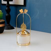 New Small Burner Incense Cones Stand Gold Color Nordic Backflow Incense Burner Home Fragrance Stand Incense Cones Holder auksas