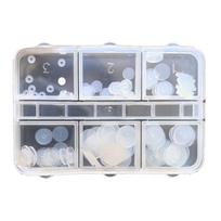 120Pcs Practical Piercing Jewelry Pad Compact Silicone Eye Discs in a Portable Case for Students and Professionals gray