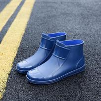 Madingi vandeniui atsparūs lietaus batai Vyriški guminiai ankle boots Porų lietaus batai Neslystantys Avalynės plovimo Šefo darbo batai Suaugusiųjų lietaus bataidf45 37 mėlyna