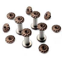 10sets M4 Plum Blossom Head Screw for Knife Handle Nail Modified 416 Stainless Steel Screws Knife Embryo Making Accessories 5mm, size 1