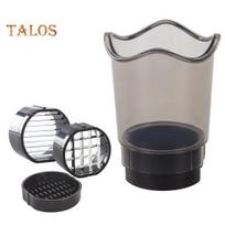 Vegetable Chopper Dicing & Slicing Food Processor for Fruits Soft Veggies Space-Saving Manual Kitchen Cutter with Stainless Steel Blades juoda pilka spalva