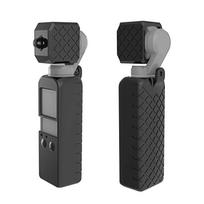 PULUZ  2 in 1 Diamond Texture Silicone Cover Case Set for DJI OSMO Pocket juoda