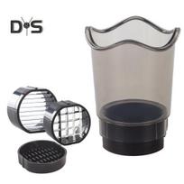 Vegetable Chopper Dicing & Slicing Food Processor for Fruits Soft Veggies Space-Saving Manual Kitchen Cutter with Stainless Steel Blades juoda pilka spalva