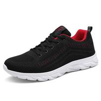 Foreign trade men's shoes tide 2025 spring new flying woven breathable mesh shoes casual sports running shoes elderly shoes 38
