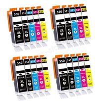 Cartouches d'encre compatibles - CANON - C550/551 XL - Pack de 20 - Multi-couleurs - Jusqu'à 3000 pages