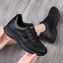 2025 autumn new women's shoes breathable tennis style wear non-slip versatile black sports shoes women's casual shoes 36