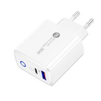 USB 36W Dual Ports Charger Type C Quick Charge 3.0 Adapter for  IPhone 16 15 14 Pro Max Xiaomi Samsung Wall EU/US Plug Charger EU Plug balta