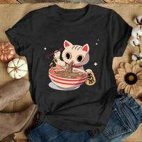 (Premium T-shirt)New Funny Cat T Shirt Short Sleeve O Neck Summer Casual Letter Printing T-Shirt Top Tee(Ship Within 24 Hours) M juoda