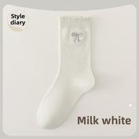 5 Pairs of New Women's Ballet Style Lace Bow Breathable Boneless Socks 5 Pairs balta