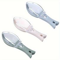 Rankinis žuvies žvynų grandiklis, 3 vnt. rinkinys - Žuvies formos grandikliai su dangteliais, Būtini įrankiai kiekvienai virtuvei 3pcs white