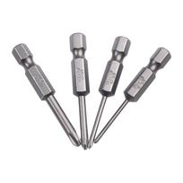 4pcs Hex-Shank 50mm Cross Screwdriver Bits Electric Driver Tools PH00 PH1 PH2