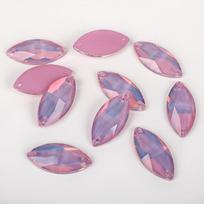 Horse Eye Shape Neon Fluorescent Mocha Protein Glass Hand Seam Drill, Double Hole Rhinestone Flat Bottom Drill Diy Accessories Material Package 9 * 18Mm 28pcs/bag rožinė raudona spalva