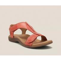 Ankle Strap Light weight Fashion Sandals Women Summer Open Toes Durable Soft Outdoor Beach Sandals for Women Retro Shoe 36 raudona