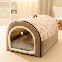 Big Dog Nest Winter Warm Dog House Removable and Washable Dog Bed Seasonal Large Dog House Type Pet Sleeping Supplies, Cat Nest 35x30x30cm ruda