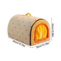 Dog House Bed Thickened Enclosed Dog Bed Washable Cat House Winter Indoor Foldable Stray Cats Dogs Tent Shelter for Indoor Cats