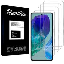 Tempered Glass Film for Samsung Galaxy M55 5G [Pack of 4] Phonillico Screen Protector Glass skaidri