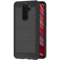 Case for Redmi Note 8Pro (6.53 ) Black Silicone Shockproof Steel Design Tpu Reinforced Protection