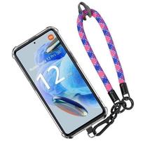 Case for Xiaomi Redmi Note 12 Pro 5G, Reinforced Corners, Anti-Scratch Protection with Multicolor Lanyard