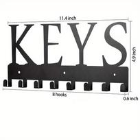 1PC Keys Holder On Wall Key Hanger Iron Art Key Chain Holder Wall Mounted Key Holder Key Organizer For Entryway Hallway Keys Belts juoda