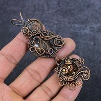 Smoky Topaz Handmade Copper Wire Wrap Jewelry Pendant 3.94  E9i66