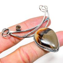 Septerian Stone, Smoky Topaz 925 Sterling Silver Pendant 2.96  g0q45