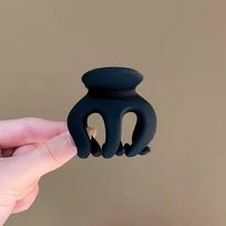 1PC Acrylic Matte Pumpkin Grab Clip Simple High Ponytail Mini Ball Head Hairpin Hair Accessories black