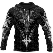 Pavasario rudens mada Vyriški gobtuvai Šėtoniškos tatuiruotės simboliai 3D visur marginti Vyriški megztiniai Unisex užtrauktuku su užtrauktuku laisvalaikio striukė S