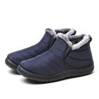 Sniego platformos moteriški batai Punk batai moterims Įsispiriami batai Moteriški minkšti ankle boots Laiko šiltai Kailiniai žiemos batai Moteriški Botas Mujer 35 mėlyna