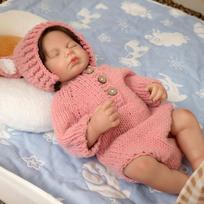 Reborn Baby Doll Loulou! 3D Painted, Adorable Silicone Vinyl Reborn Baby Doll - Bebe Newborn, Available as Girl or Boy Toy Cloth Body Doll pink