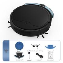 Smart Household Sweeping & Mopping Robot Vacuum with Automatic Water Tank and App Control black