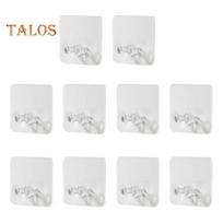 10/20Pcs Wall Mounted Storage Hooks Cord Holder Transparent Easy to Install Adhesive Cable Management Hanger Hooks 10 pcs