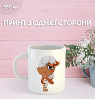 Puodelis Dandžio pasaulyje (Dendi) Roblox Dandy's World su spauda keraminis puodelis 330 ml 9.5 balta