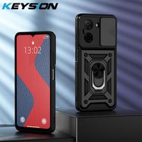KEYSION Shockproof Case for Redmi A5 4G Silicone+PC Slide Camera Lens Protection Ring Stand Phone Back Cover for Xiaomi POCO C71 for Redmi A5 juoda