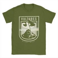 Men's Vultures Kanye West T Shirt 100% Cotton Clothing Novelty Short Sleeve Crewneck Tee Shirt 4XL 5XL T-Shirt S armijos žalia spalva