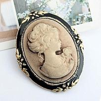 Women Vintage Cameo Elegant Brooch Pin Antique Wedding Charm Portrait Brooch Pin MIT