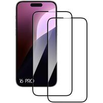 Tempered Glass Screen Protector - for iPhone 16 Pro - Pack of 2 - Scratch-resistant - Shock-resistant - 0.3 mm juoda