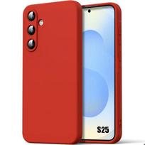 Case for Samsung Galaxy S25, Liquid Silicone Anti-Scratch - Red - BOOLING® raudona