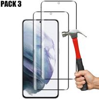 Tempered glass screen protector for Samsung Galaxy S21 Plus - PROSHOP - Pack of 3 - 9H Resistance - Black juoda
