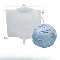 3D Žemės žvakės silikoninė forma Betono Žemės gipso forma DIY rankų darbo stalo dekoravimo įrankiai Vestuvių dovana Rankdarbių žvakės forma 10*9.1*8.3cm žemės
