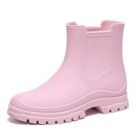 Batai nuo lietaus Moteriški Sodo Galošai Vandeniui atsparūs Guminiai Chelsea Boot Moteriški Neslystantys Lietaus batai Žvejybos vandens batai Botas Lluvia Mujer 40 rožinė