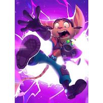 Ratchet N Clank Cartoon Fan Art Poster Canvas Painting Cartoon Kids Room Aesthetic Wall Decor Ratchet N Clank Anime Decoration 21cm×30cm NoFrame