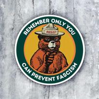 Smokey the Bear, Alt National Park, Anti Trump Sticker, Progressive Stickers, Nature Lover Gift 3inch/7.62cm 5pc