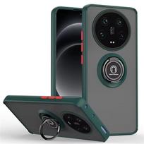 Magnetinis telefono dėklas Xiaomi mi 14 13T 13 Ultra Pro 11 Lite, smūgiams atsparus dėklas su žiedu laikikliu, skirtas Xiaomi 12T 12S 12 11T 10T Mi 14 Ultra tamsiai žalia spalva