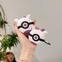 Dėklas Airpods 4 2024, Pokemon Mewtwo Violetinis Kamuolys Apsauginis Silikoninis Ausinių Dėklas Airpod 4 Dėklui Mergaitėms Moterims Vaikams for airpods 1 2