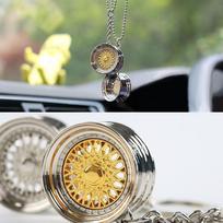Popular Novel Car Auto Metal Mini Wheel Rim Tyre Key Chain Keyring Adjustable Keychain Accessories