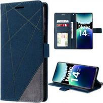 Case for Xiaomi Redmi Note 14 Pro Plus 5G / Redmi Note 14 Pro+ 5G - Navy Blue Leather Effect Shockproof 360° Protection