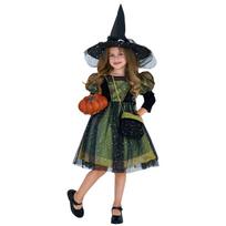Halloween Girls Dress Printed Dress Witch Role Play Cosplay Costume Masquerade Costume