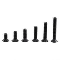 250pcs M3 Black Alloy Steel Hex Socket Screws Bolt With Hex Nuts Assortment(Flat head)