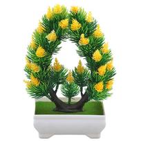 Bonsai Netikėta Gėlė Vazoninis Augalas Namų Miegamojo Sodo Dekoratyvinis geltona